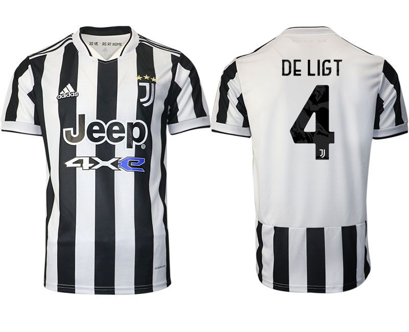 Men 2021-2022 Club Juventus home aaa version white #4 Adidas Soccer Jersey